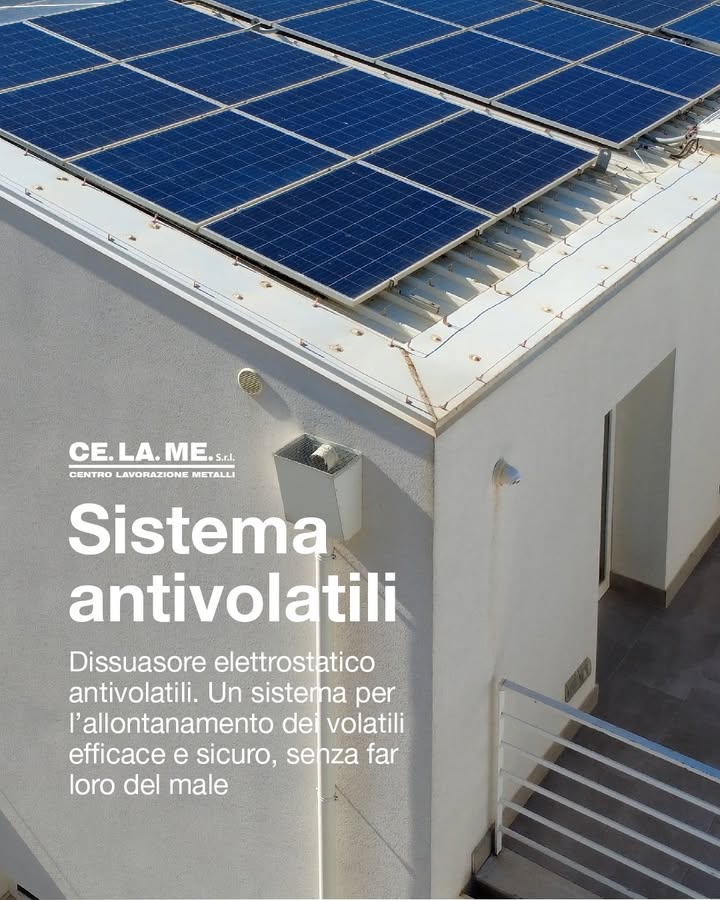 Un impianto protetto è un impianto più efficiente ☀️
Dissuasore elettrostatico