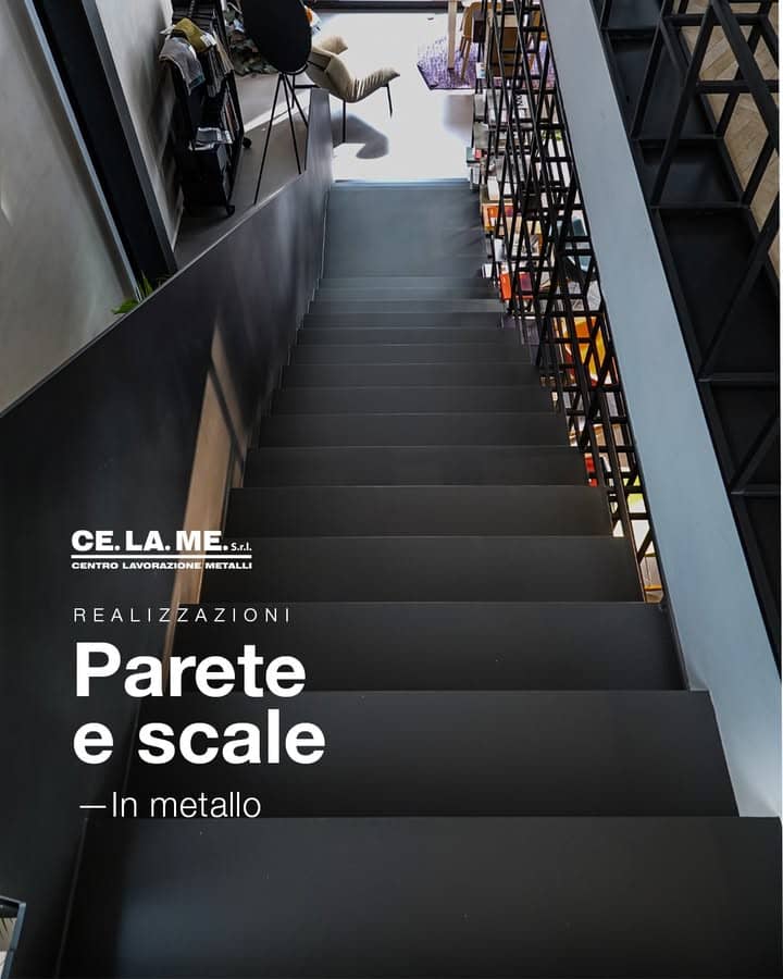 Linee decise, dettagli su misura ⚙️✨

Scale e pareti in metallo
