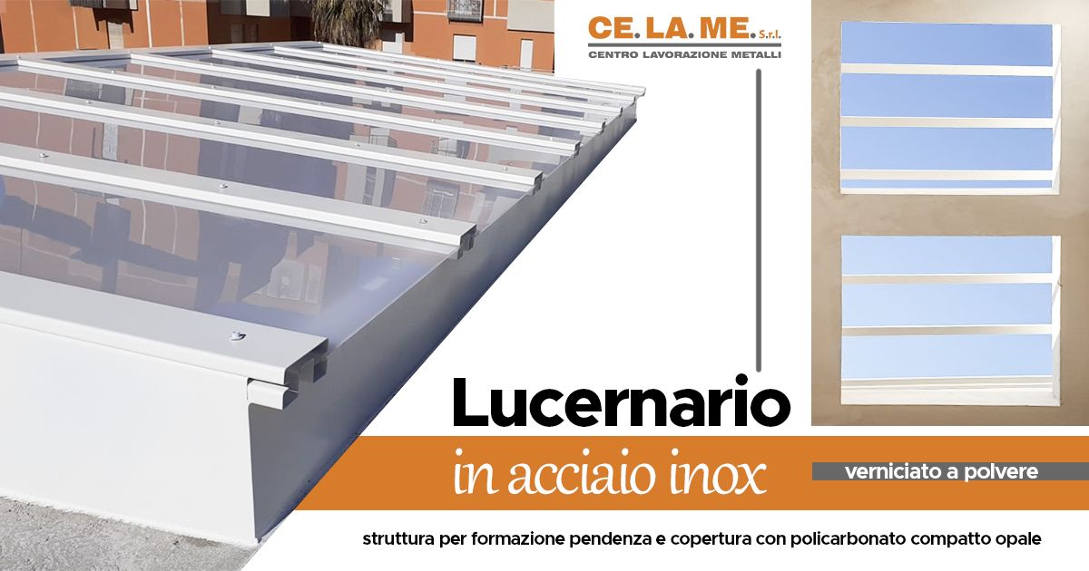 Lucernario in acciaio inox